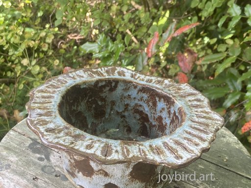 wide mouth flat top vase