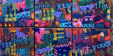 purple birds