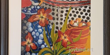 flowers and dots